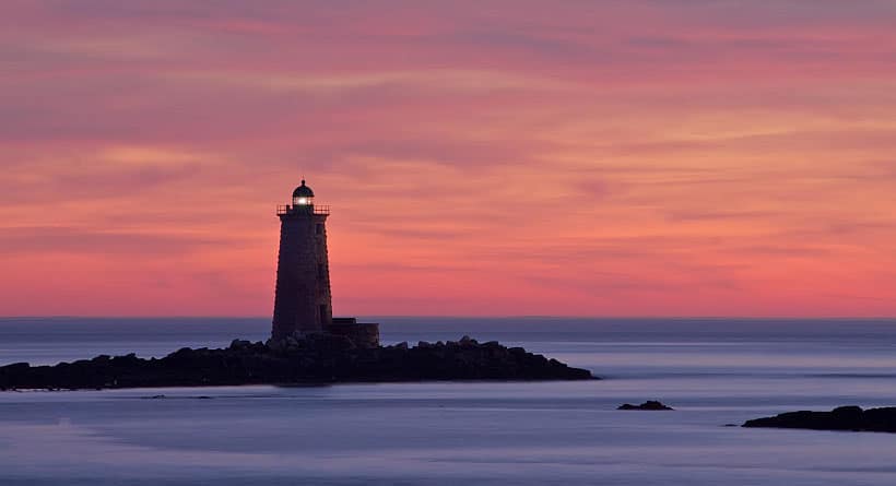 Captain Walter S. Ames, a HERO: Whaleback Light, Portsmouth Harbor, USA
