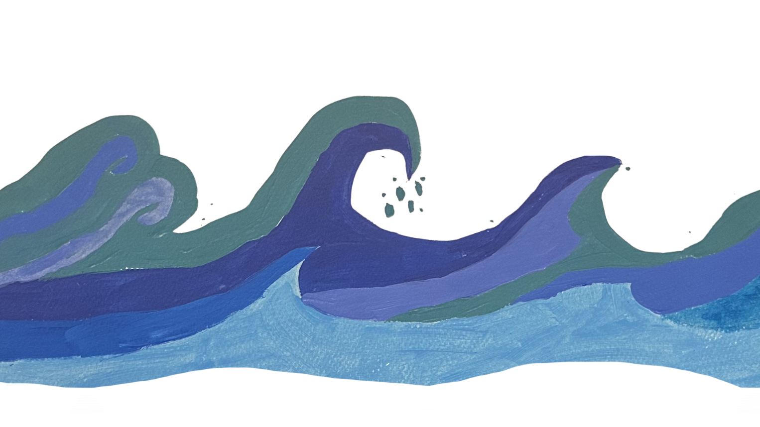 Acrylic Painting of Waves